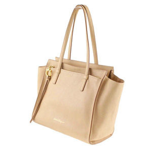 Salvatore Ferragamo Amy AMY Tote Bag Gancini Shoulder Bag Beige
